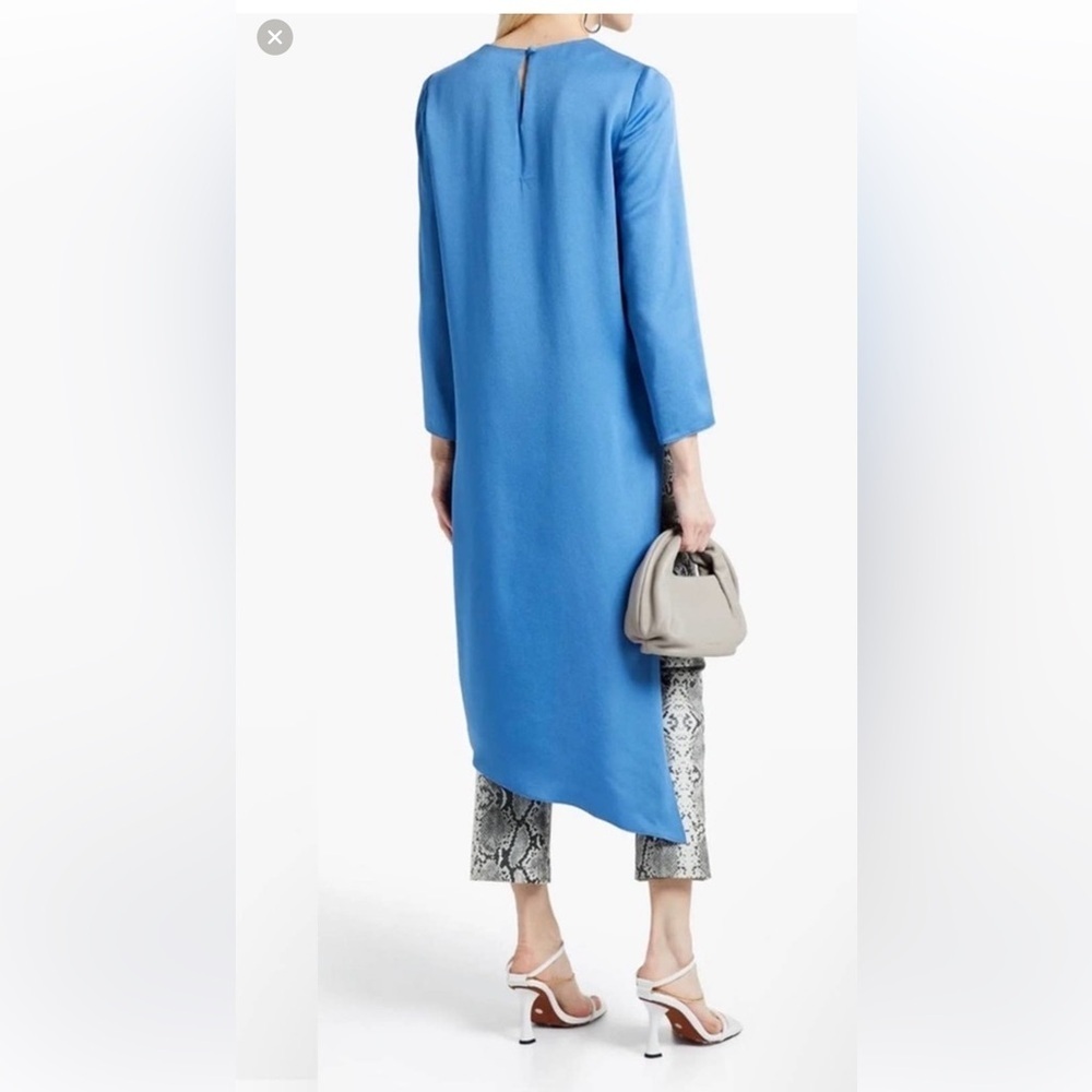 Veronica Beard Women Blue Rome High-Low Asymmetrical Tunic Top Size 2 - Picture 3 of 15